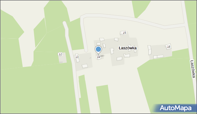 Łaszówka, Łaszówka, 14, mapa Łaszówka