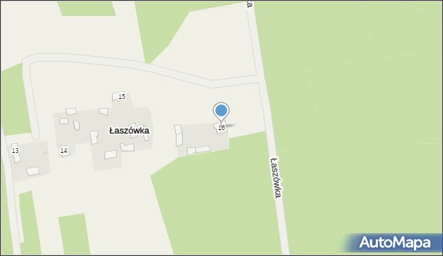 Łaszówka, Łaszówka, 16, mapa Łaszówka