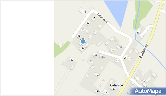 Łatanice, Łatanice, 42, mapa Łatanice