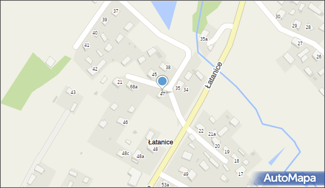 Łatanice, Łatanice, 47, mapa Łatanice