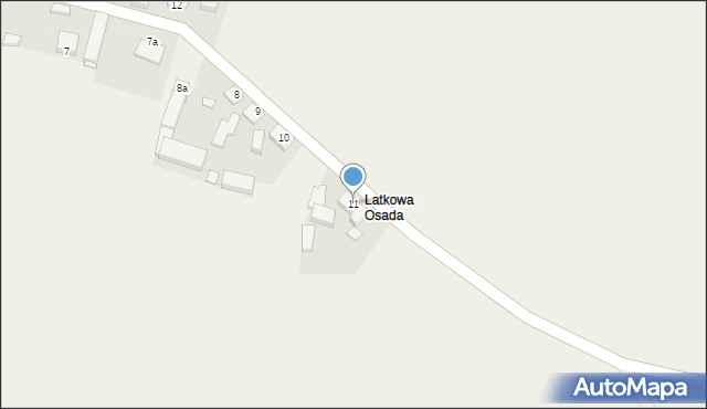 Latkowa, Latkowa, 11, mapa Latkowa