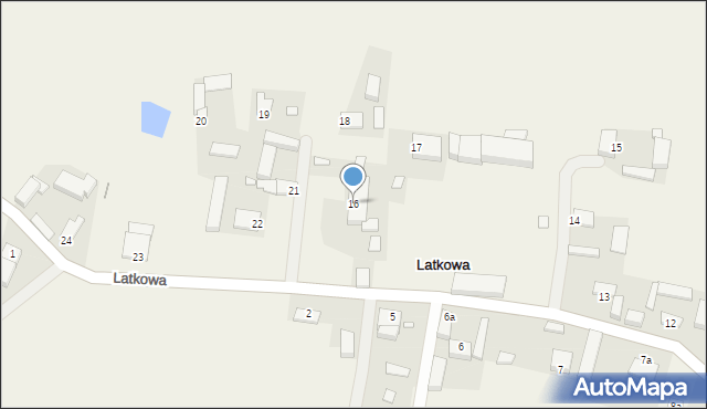 Latkowa, Latkowa, 16, mapa Latkowa