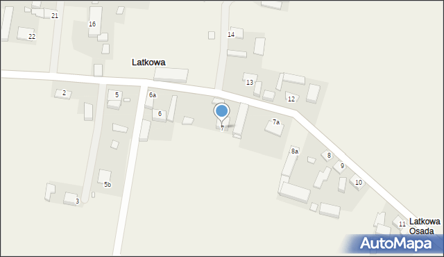 Latkowa, Latkowa, 7, mapa Latkowa