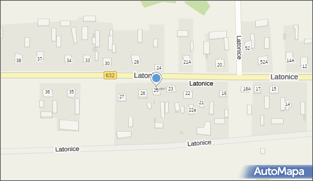 Latonice, Latonice, 25, mapa Latonice