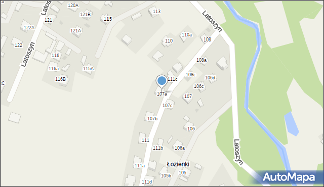 Latoszyn, Latoszyn, 107a, mapa Latoszyn