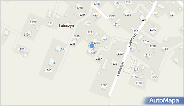 Latoszyn, Latoszyn, 123b, mapa Latoszyn