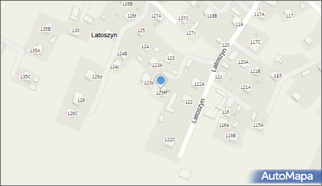 Latoszyn, Latoszyn, 123H, mapa Latoszyn