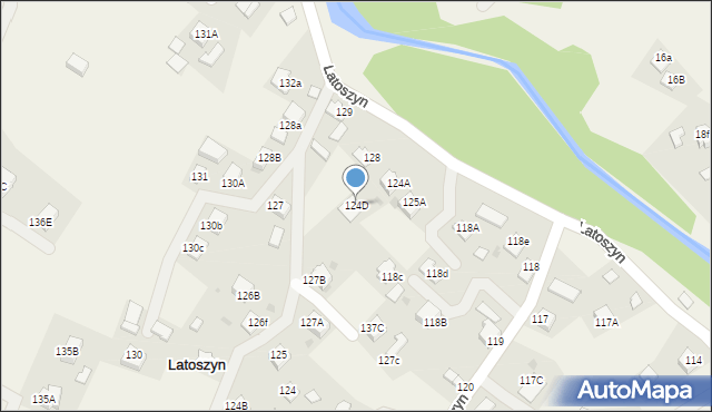 Latoszyn, Latoszyn, 124D, mapa Latoszyn