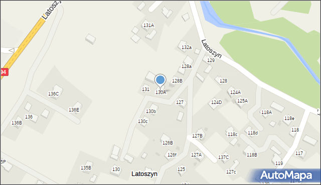 Latoszyn, Latoszyn, 130A, mapa Latoszyn