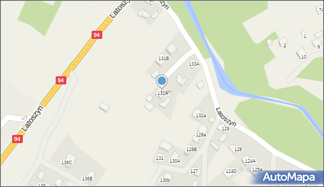 Latoszyn, Latoszyn, 131A, mapa Latoszyn