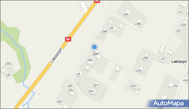 Latoszyn, Latoszyn, 135P, mapa Latoszyn