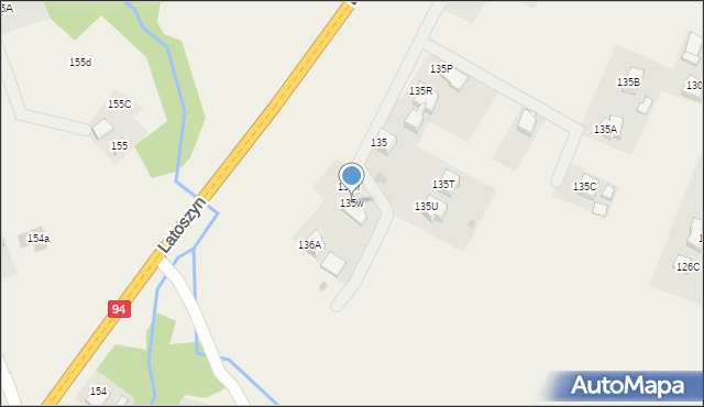 Latoszyn, Latoszyn, 135w, mapa Latoszyn