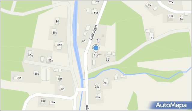 Latoszyn, Latoszyn, 61a, mapa Latoszyn