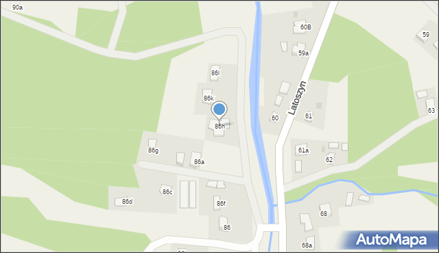 Latoszyn, Latoszyn, 86h, mapa Latoszyn