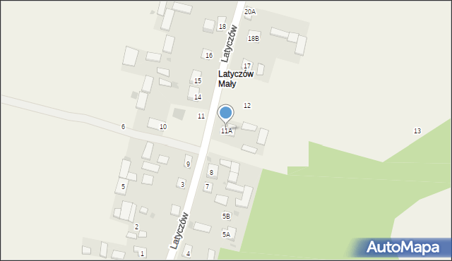 Latyczów, Latyczów, 11A, mapa Latyczów