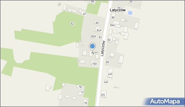 Latyczów, Latyczów, 79, mapa Latyczów