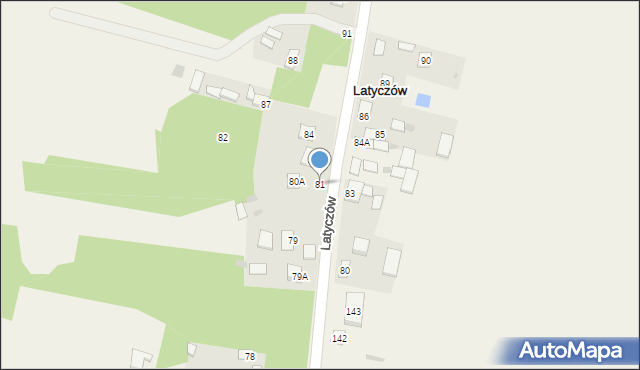 Latyczów, Latyczów, 81, mapa Latyczów