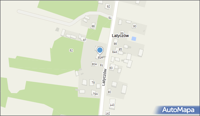 Latyczów, Latyczów, 81A, mapa Latyczów