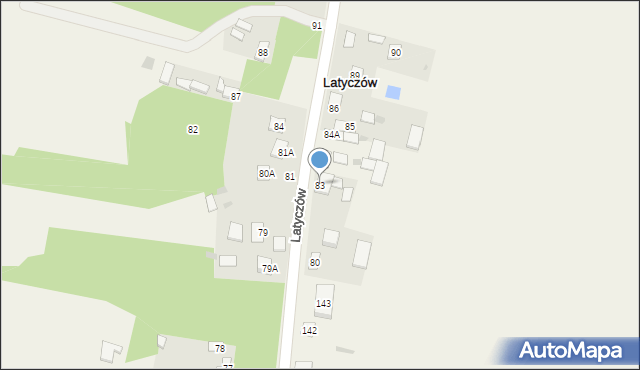 Latyczów, Latyczów, 83, mapa Latyczów