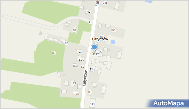 Latyczów, Latyczów, 84A, mapa Latyczów