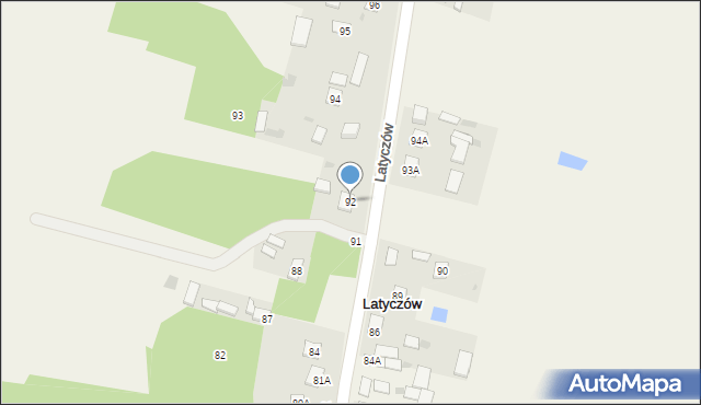 Latyczów, Latyczów, 92, mapa Latyczów