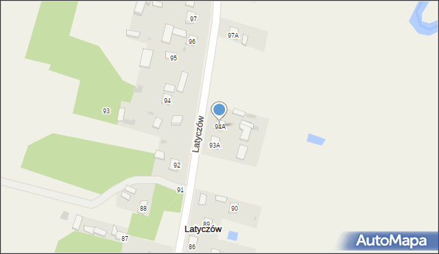 Latyczów, Latyczów, 94A, mapa Latyczów