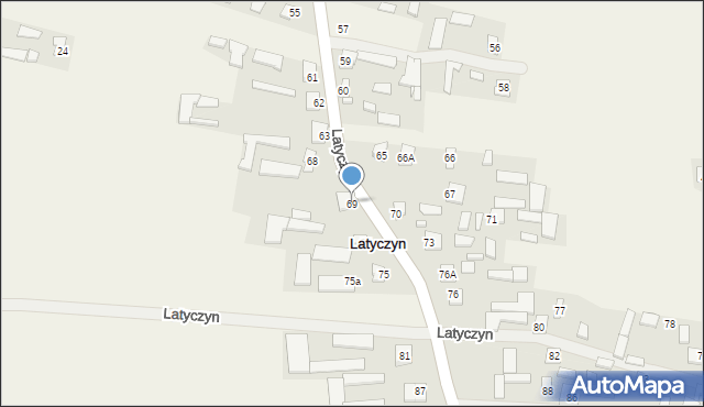 Latyczyn, Latyczyn, 69, mapa Latyczyn