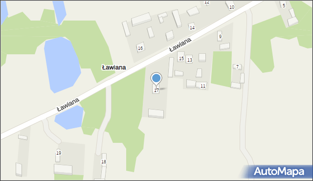 Ławiana, Ławiana, 17, mapa Ławiana
