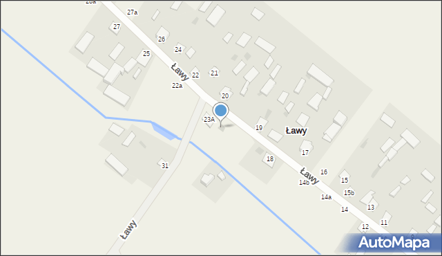 Ławy, Ławy, 23B, mapa Ławy