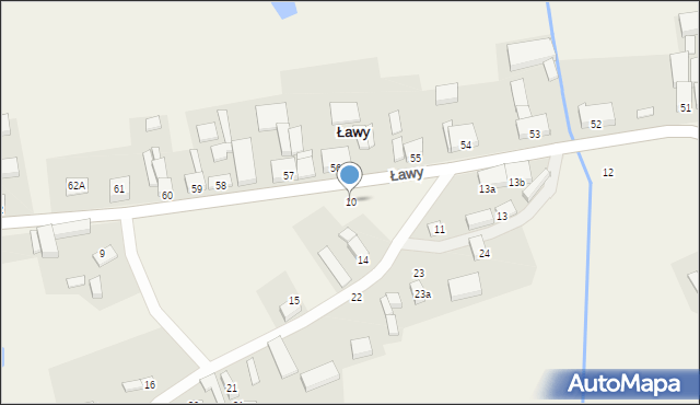 Ławy, Ławy, 10, mapa Ławy