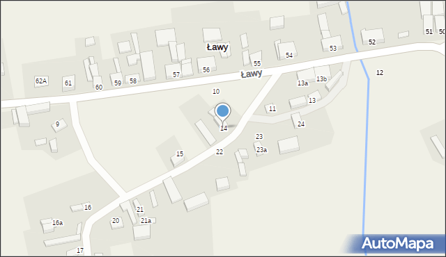 Ławy, Ławy, 14, mapa Ławy
