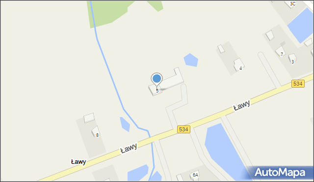 Ławy, Ławy, 5, mapa Ławy