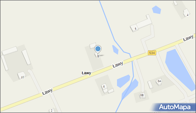 Ławy, Ławy, 8, mapa Ławy