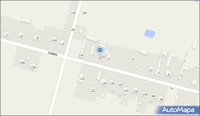 Ławy, Ławy, 13, mapa Ławy