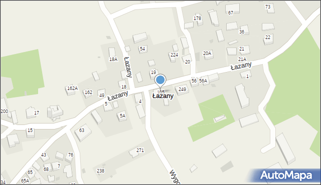 Łazany, Łazany, 105, mapa Łazany