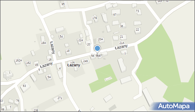 Łazany, Łazany, 56A, mapa Łazany