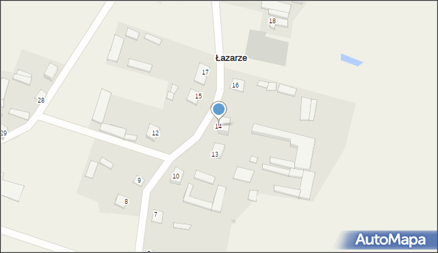 Łazarze, Łazarze, 14, mapa Łazarze