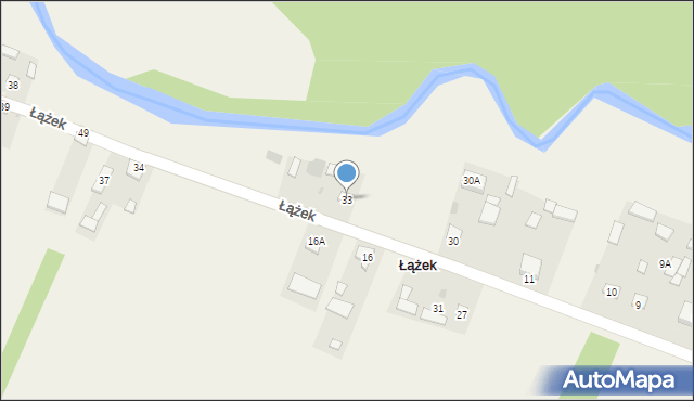 Łążek, Łążek, 33, mapa Łążek