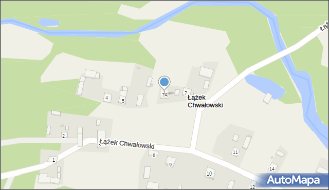 Łążek Chwałowski, Łążek Chwałowski, 7A, mapa Łążek Chwałowski