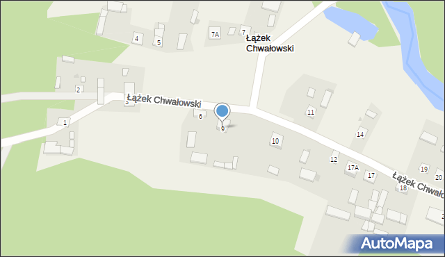 Łążek Chwałowski, Łążek Chwałowski, 9, mapa Łążek Chwałowski