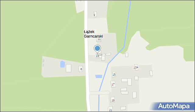 Łążek Garncarski, Łążek Garncarski, 13, mapa Łążek Garncarski