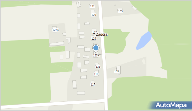 Łążek Ordynacki, Łążek Ordynacki, 123a, mapa Łążek Ordynacki