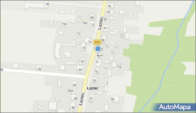 Łaziec, Łaziec, 75, mapa Łaziec