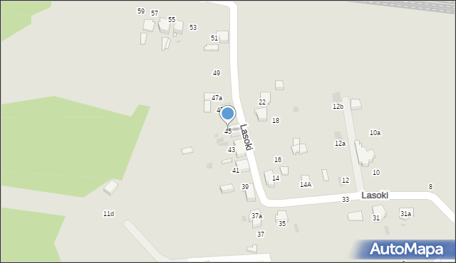 Łaziska Górne, Lasoki, 45, mapa Łaziska Górne