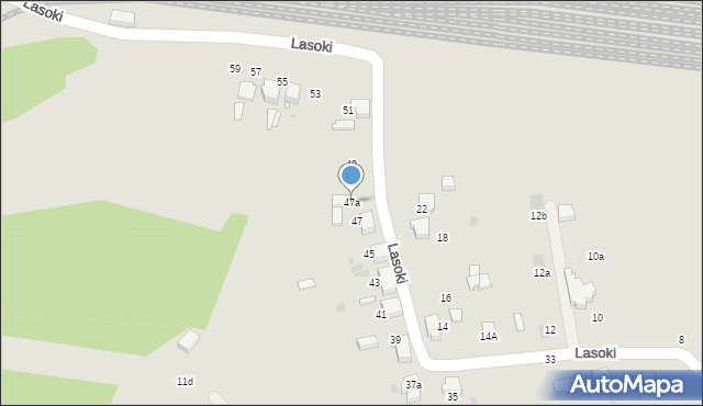 Łaziska Górne, Lasoki, 47a, mapa Łaziska Górne