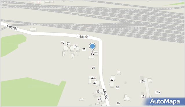 Łaziska Górne, Lasoki, 51, mapa Łaziska Górne