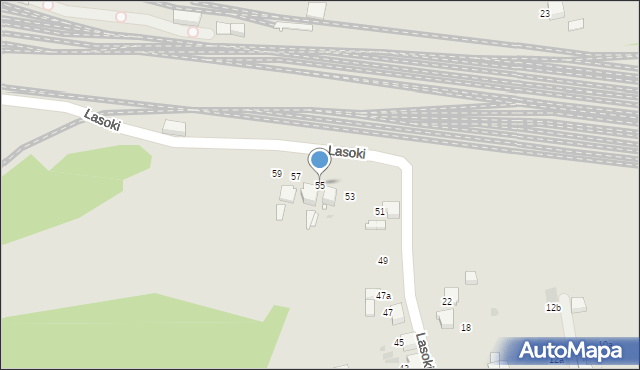 Łaziska Górne, Lasoki, 55, mapa Łaziska Górne