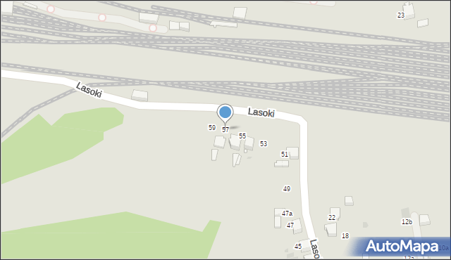 Łaziska Górne, Lasoki, 57, mapa Łaziska Górne