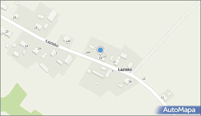 Łazisko, Łazisko, 14, mapa Łazisko