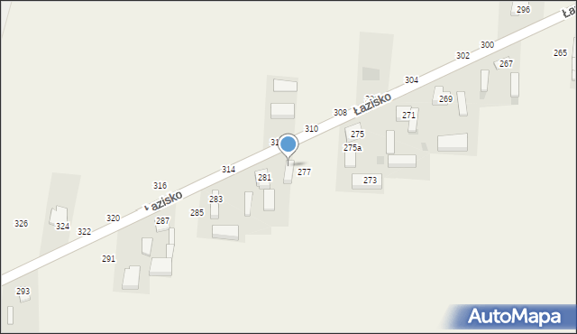 Łazisko, Łazisko, 279, mapa Łazisko